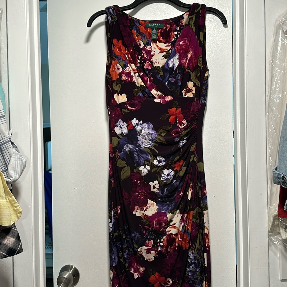 Ralph Lauren sleeveless print dress size 2
